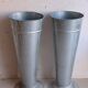 Pair of large zinc florist vases