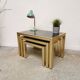 Tables gigognes laiton doré vintage 1970