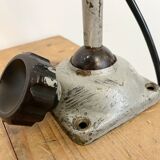 Lampe grise d’atelier industriel, années 1960