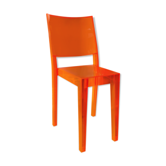 Kartell La Marie chair by Philippe Starck, orange, neon, stacking chair, outdoor, made in Italy