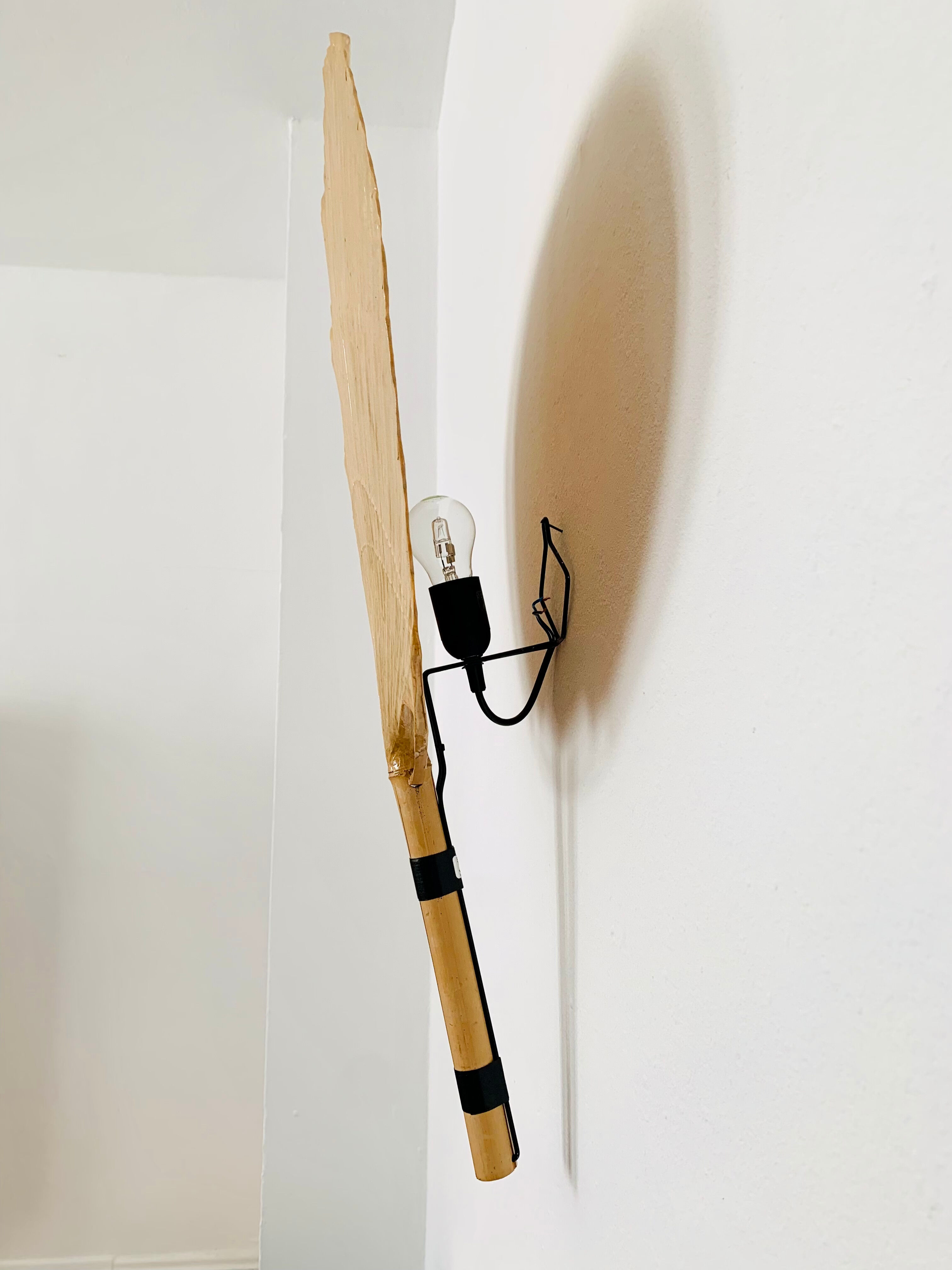 Uchiwa III bamboo wall lamp by Ingo Maurer for Design M
