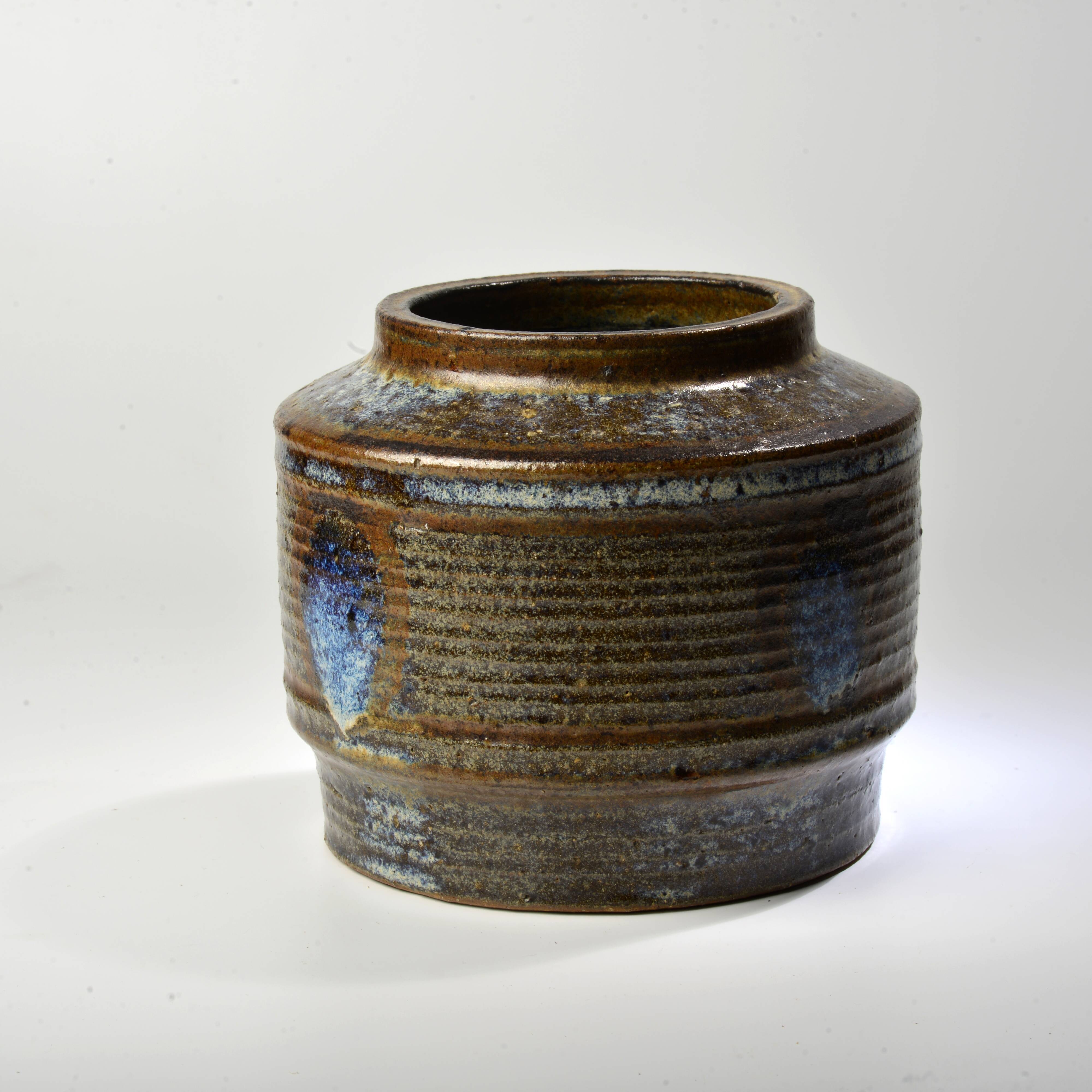 Danish glazed stoneware vase