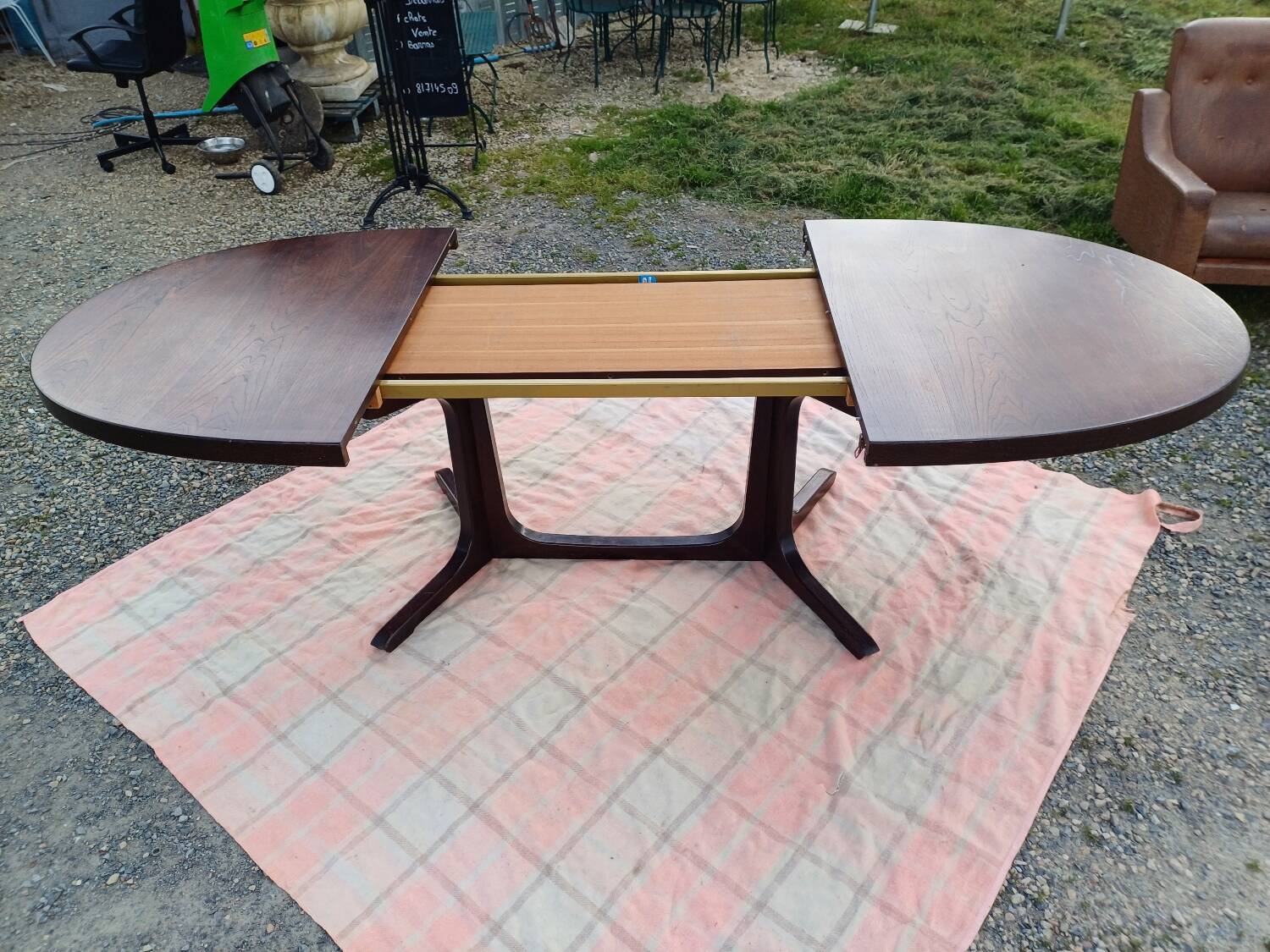 Vintage Scandinavian oval table 1960