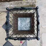 Iron and wicker umbrella carrier