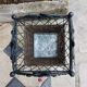 Iron and wicker umbrella carrier
