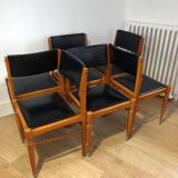 Series of 6 vintage Scandinavian style chairs