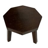 Vintage wooden set of  hexagon side tables/plant tables from the 70s