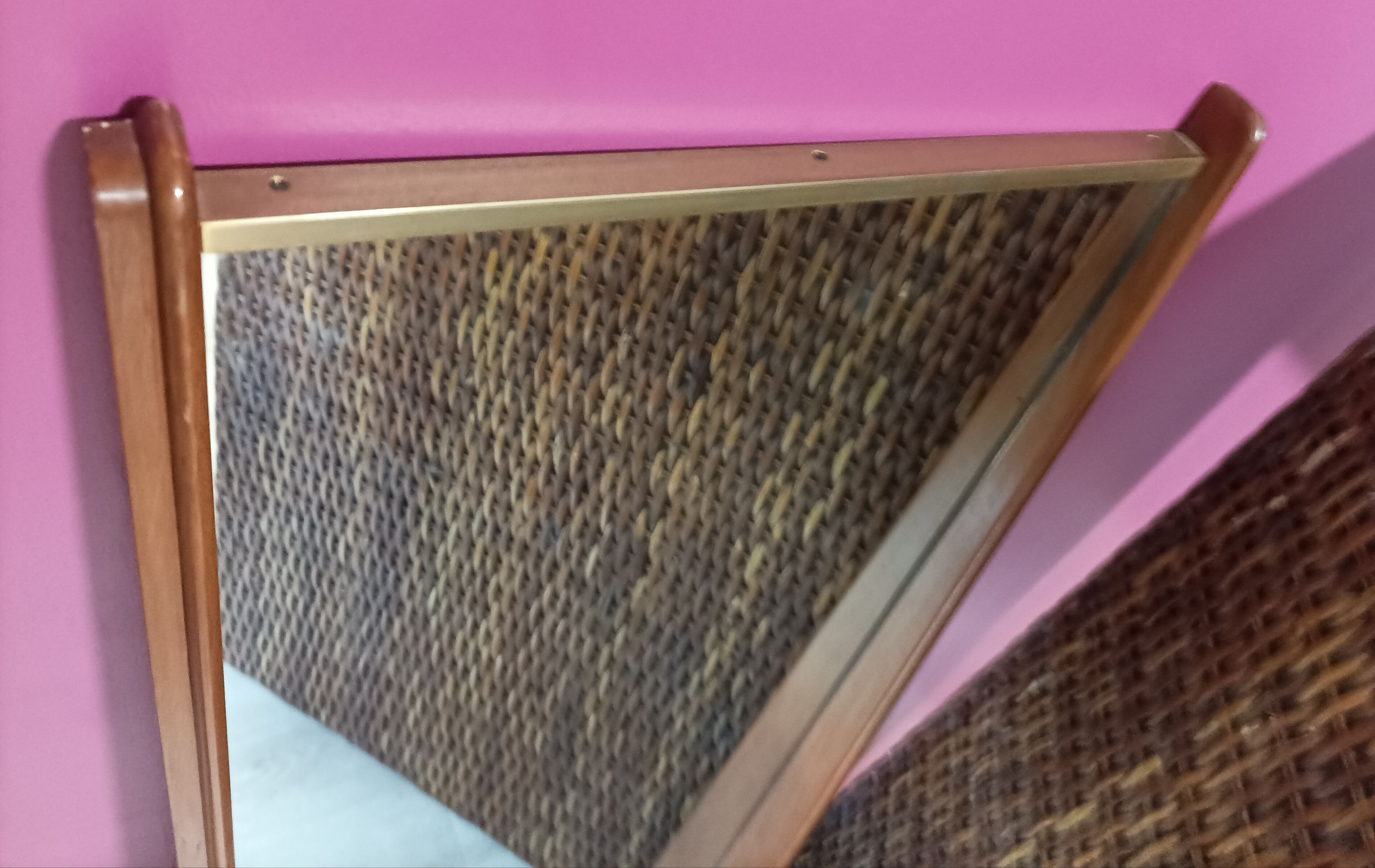 Scandinavian entrance mirror from the 60s 42x117cm