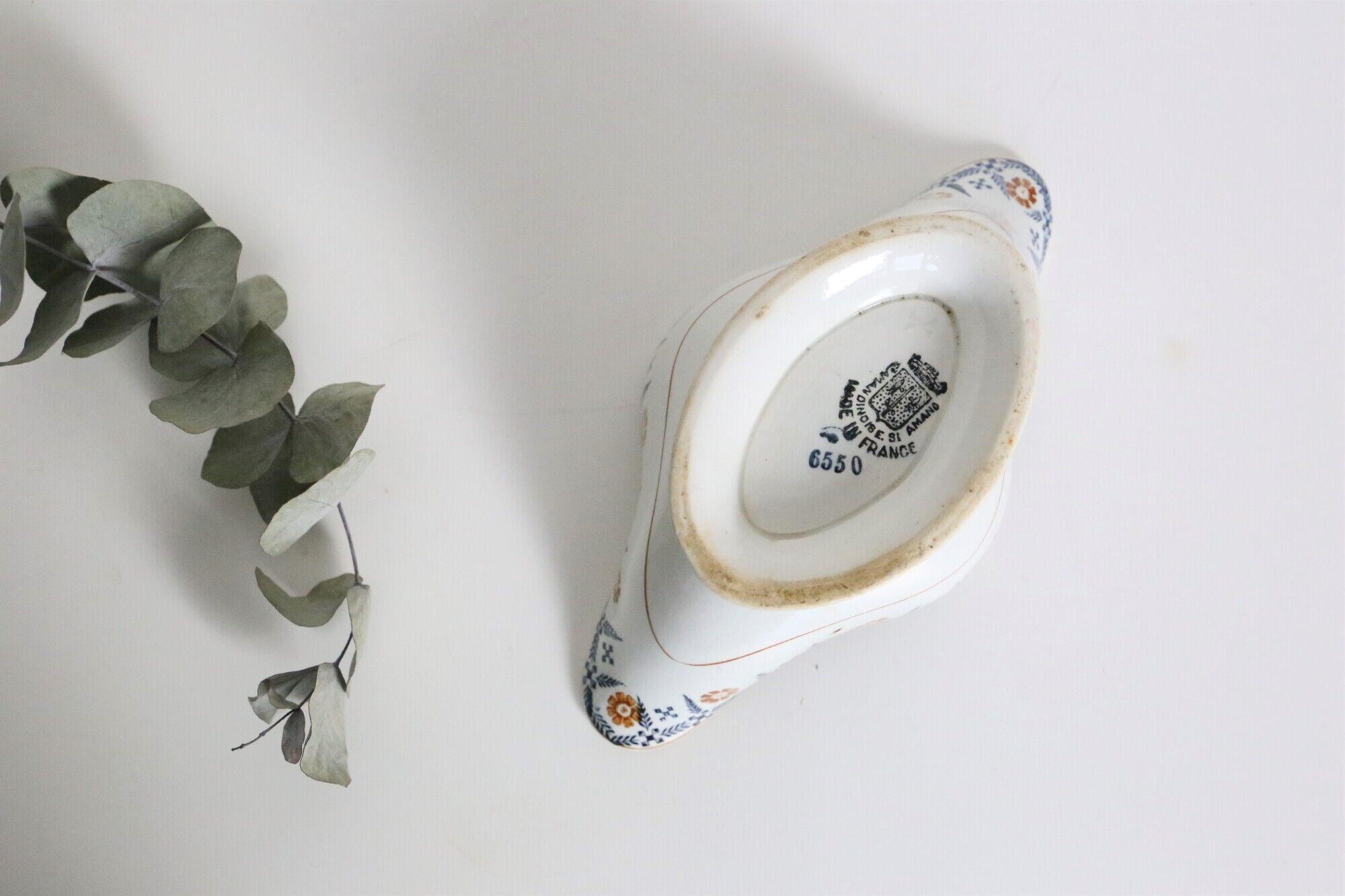 Gravy boat Terre de Fer from the French manufacture Saint Amand, vintage