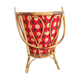 Vintage rattan sewing cart, 1960
