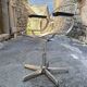 Fauteuil en métal chromé