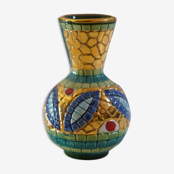 Vase doré à l'or fin