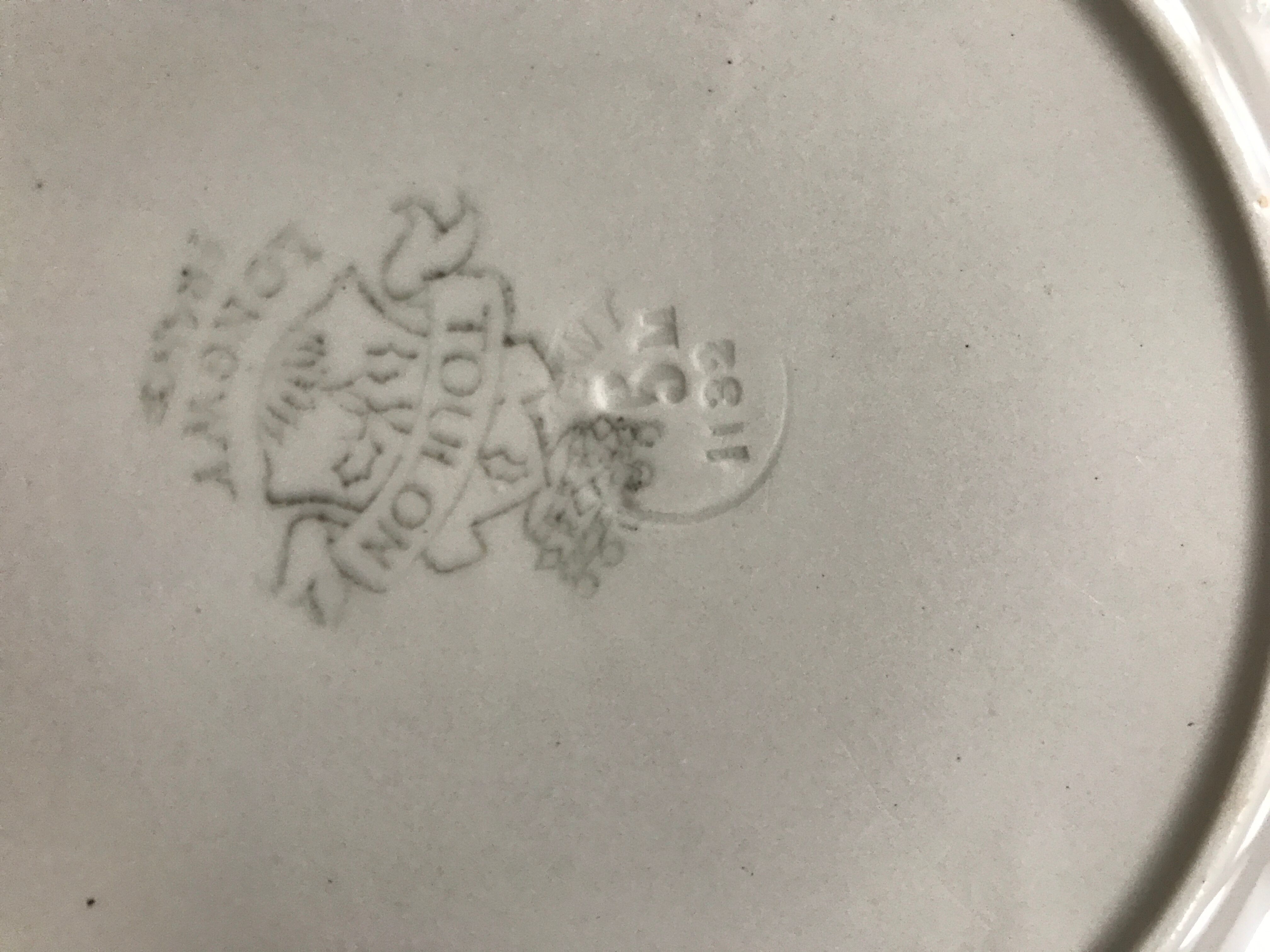 Lot of 6 plates Longwy model Toulon