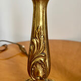 Pair of Louis XV rocaille bronze lamps