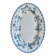Oval dish Longwy in blue earthenware, service "Chartres"