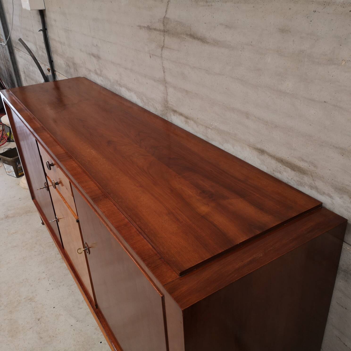 art deco lemon walnut sideboard sideboard 1940