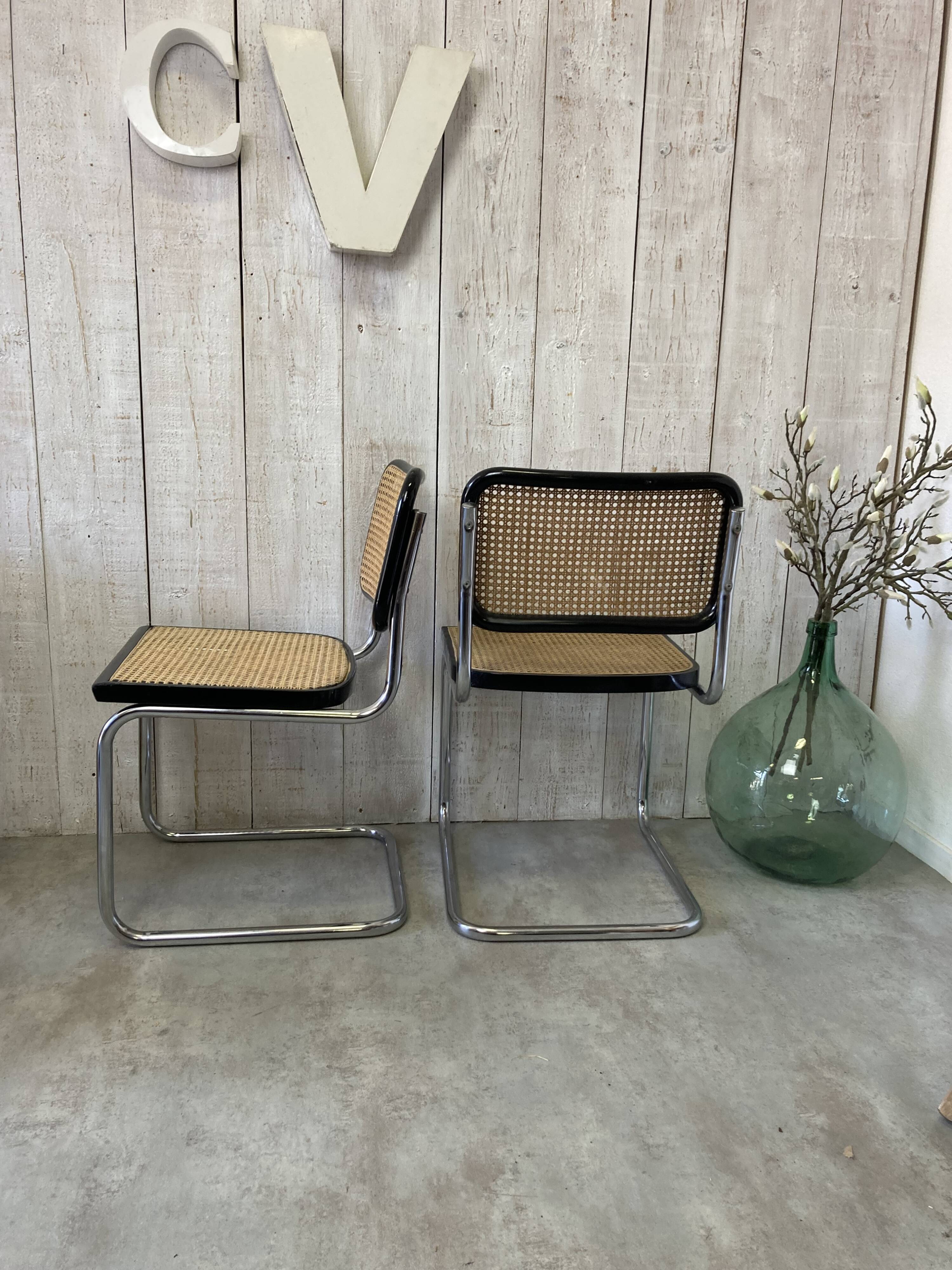 Pair of B32 chairs by Marcel Breuer