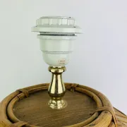Lampe boule en osier des années 60, style Jungle Chic