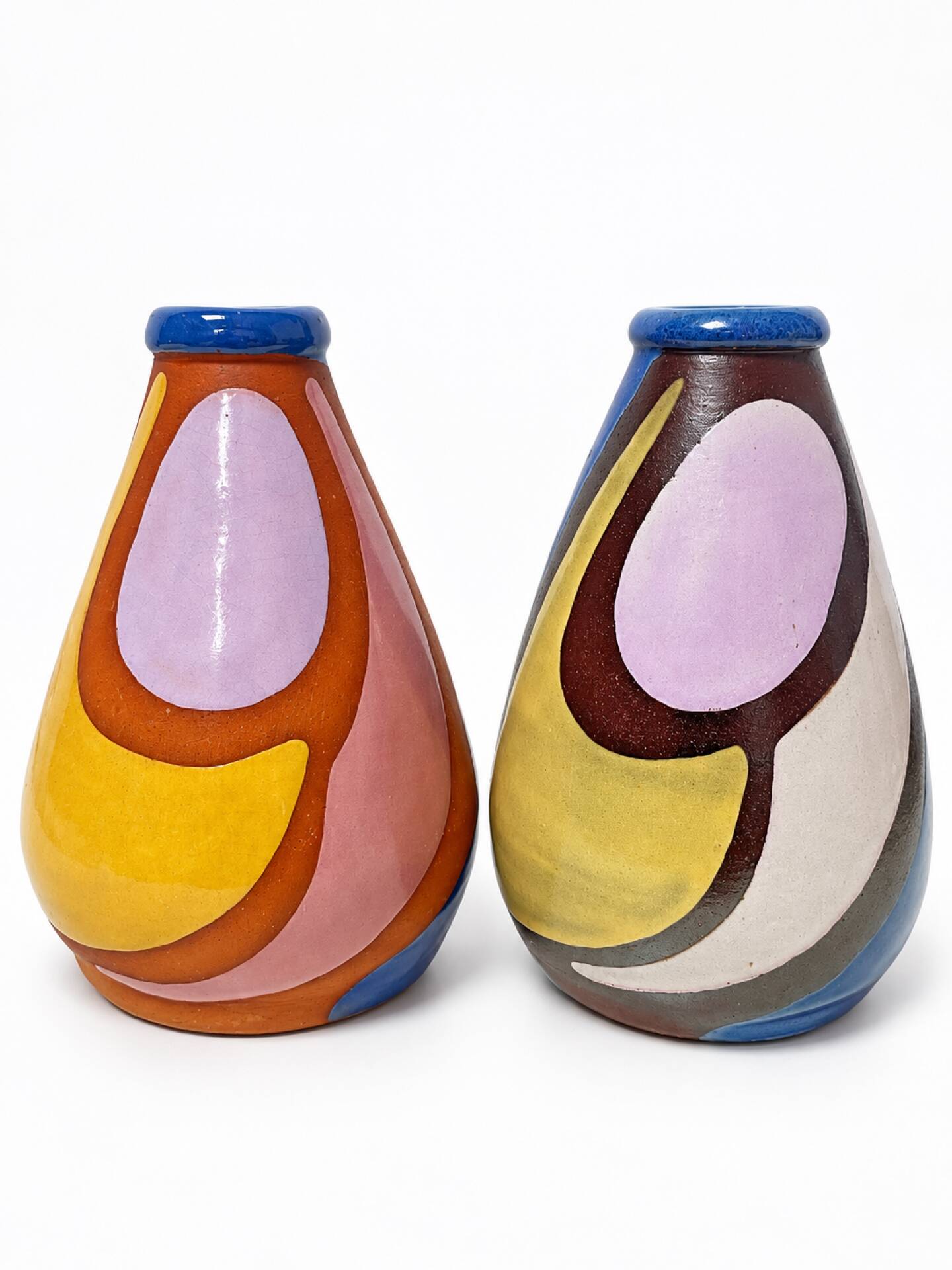 Pair of vintage ceramic vases – Cerámica Trébol, Bonao