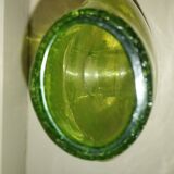 Chartreuse green blown glass vase – vintage handcrafted piece