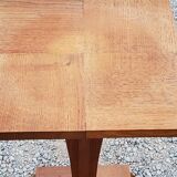 Side table pedestal table of the 50s in solid oak