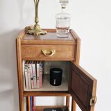 Art Deco style bedside table in solid oak, 1930s