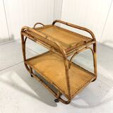Rattan trolley with serving tray 1950’s