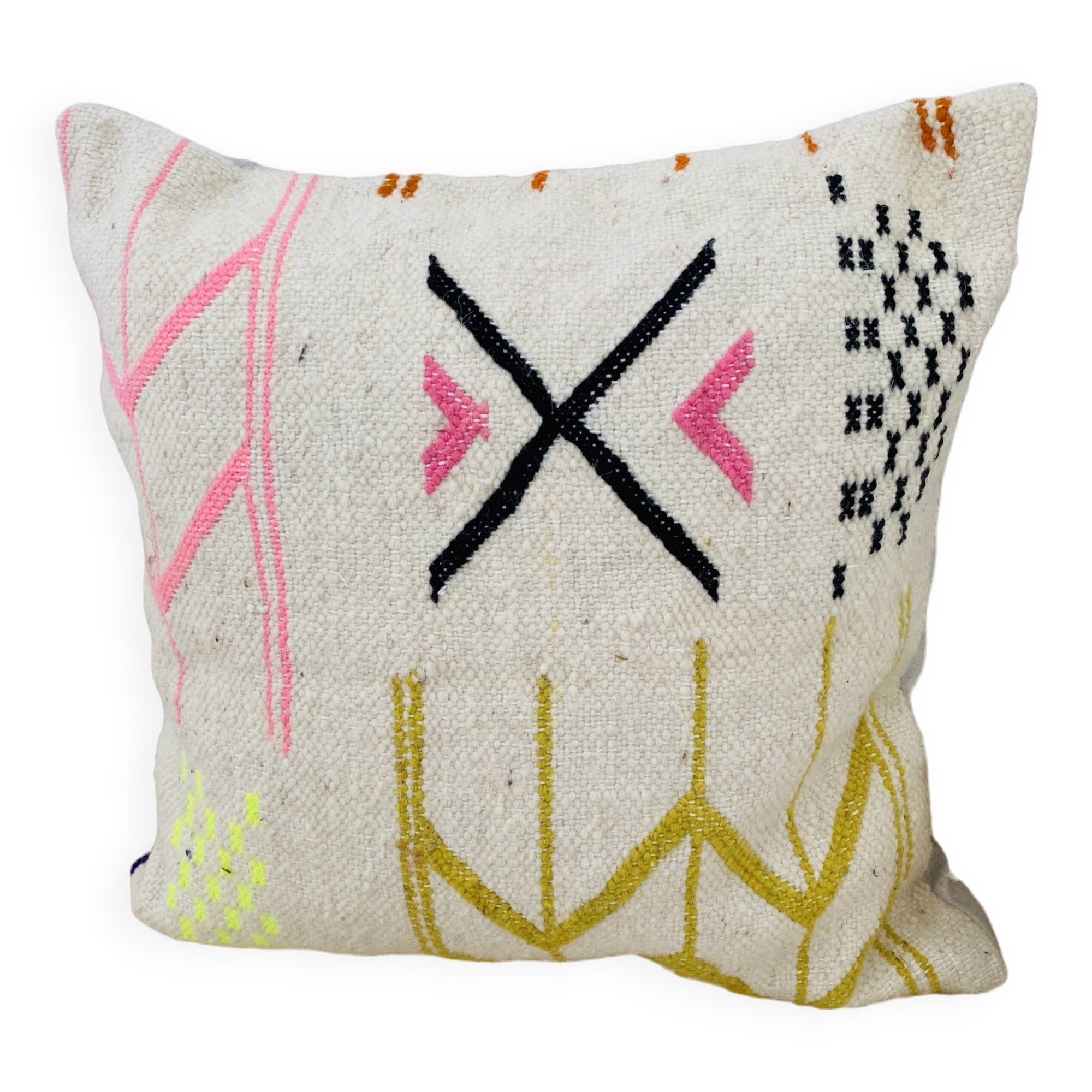 Berber Kilim Wool Cushion Cover - NEW - 1