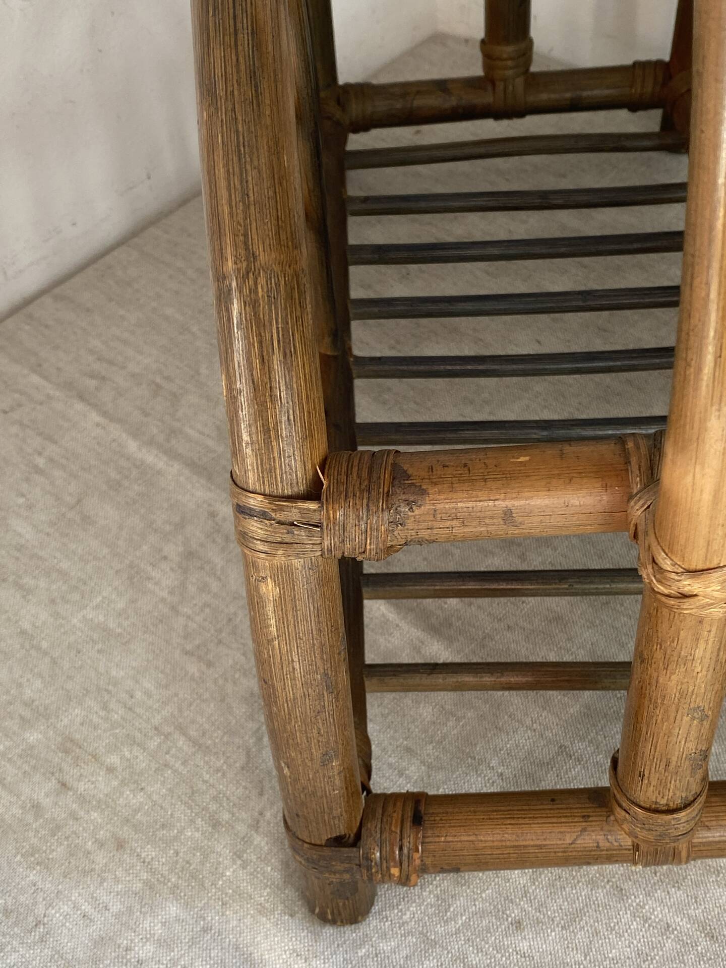 Bamboo and rattan magazine rack