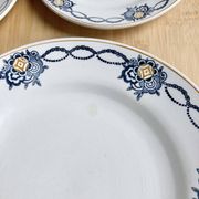 4 assiettes plates Terre de fer - Saint-Amand