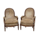 Pair of Louis XVI style shepherdess armchairs