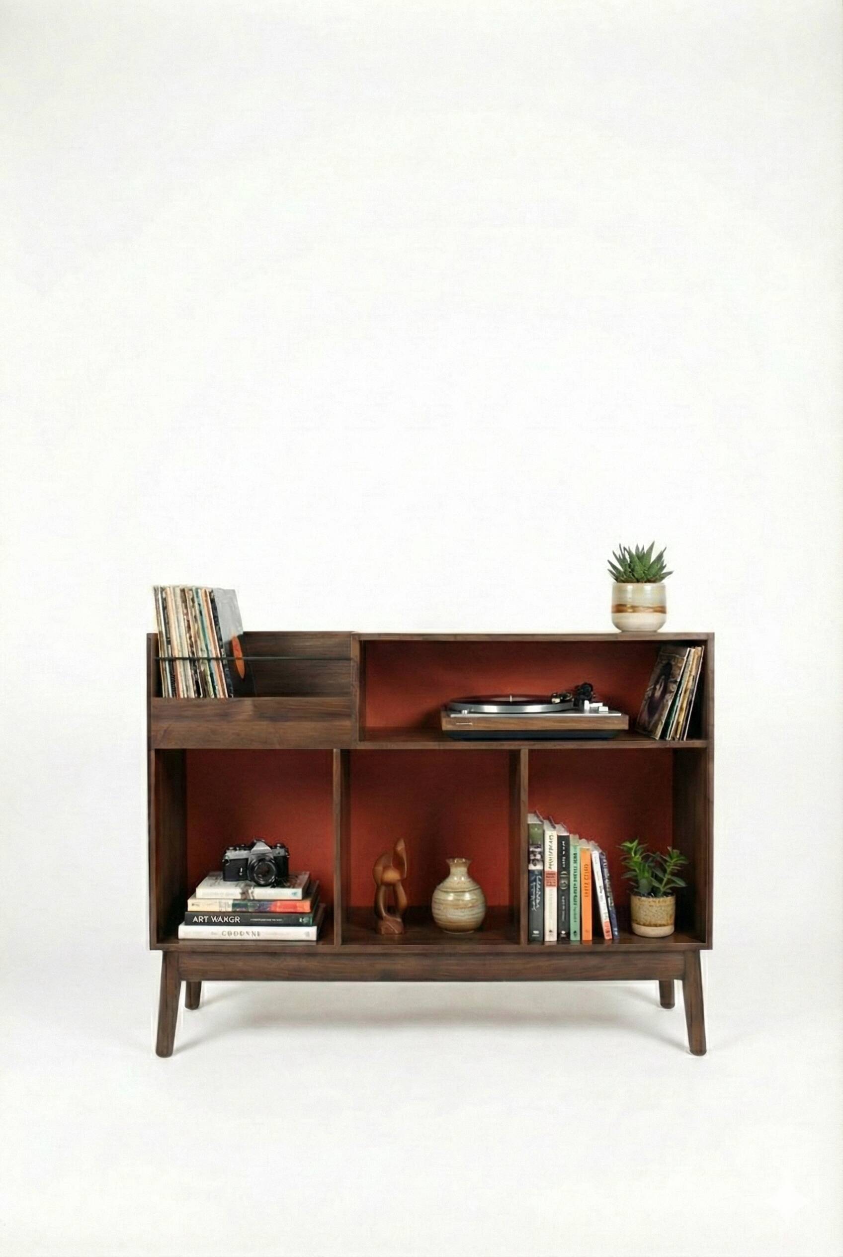 Scandinavian "Mid-Century" Enfilade in Wood – Vinyl & Hi-Fi Furniture