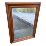 Vintage Scandinavian rectangular mirror in solid wood 75x55cm