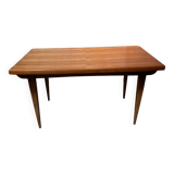 Teak veneer table with extensions