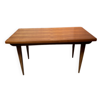 Table en plaquage de teck avec rallonges