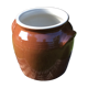 Old large confit pot, glazed sandstone grease