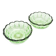 Paire de coupes à dessert Art Déco, verre uranium, Verrerie Niemen, Pologne, années 1930
