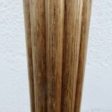 Art Deco tapered floor lamp in solid oak, 1930s-40s