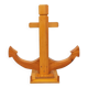 Large vintage decorative anchor in pine wood