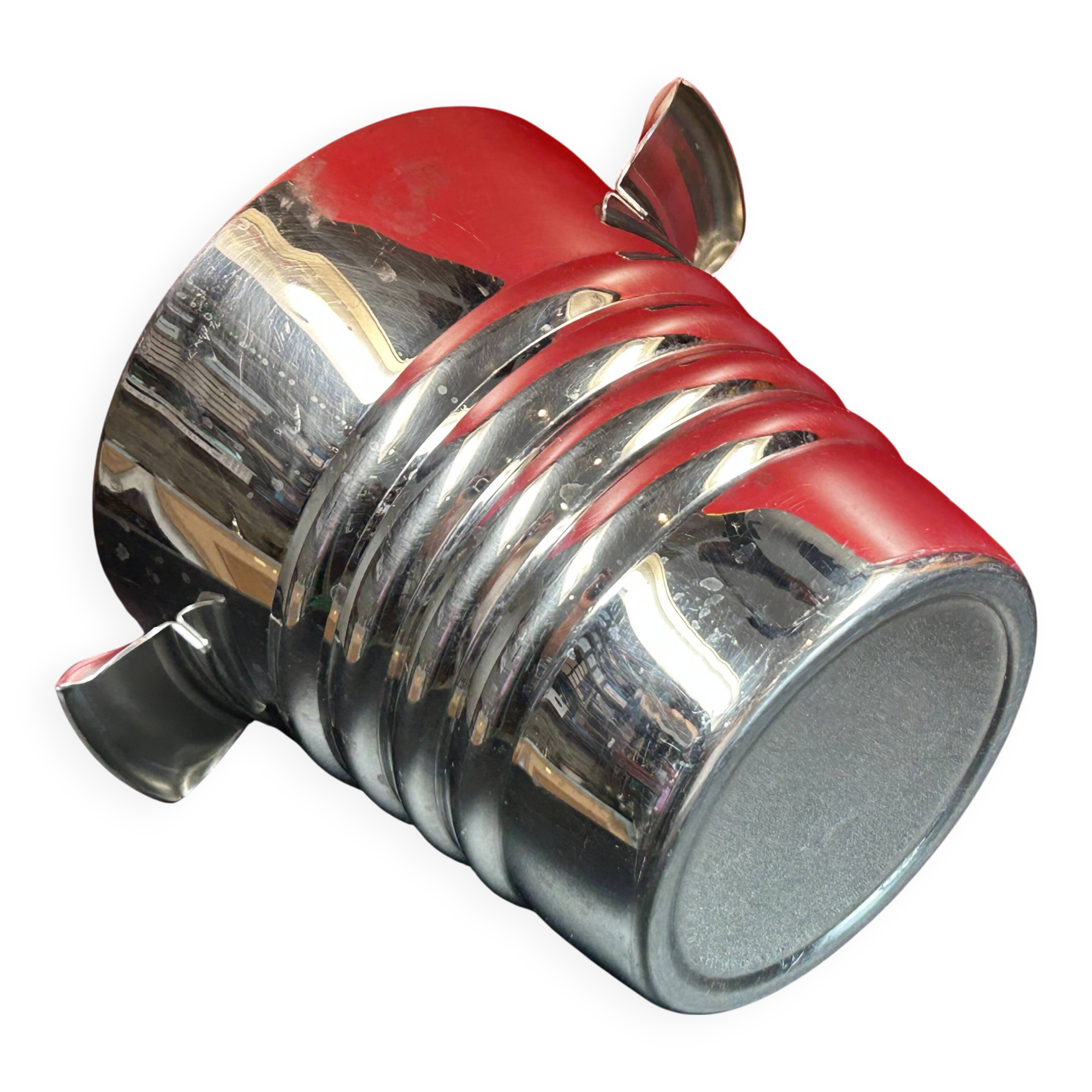 Ice Bucket, Champagne Bucket, Wine Bucket, 80s Vintage Stainless Steel 20 cm