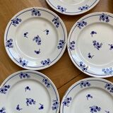 Saint Amand dessert plates blue flowers