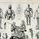 Old engraving 1898, Medieval armor, knight • Lithograph, Original plate
