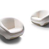 Paire de fauteuils de salon de Mario Sabot en fibre de verre  - 1969
