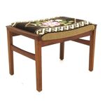 Scandinavian teak ottoman, Sweden, 1950