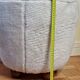 Pouf rond en peau de mouton texturée,  44 cm