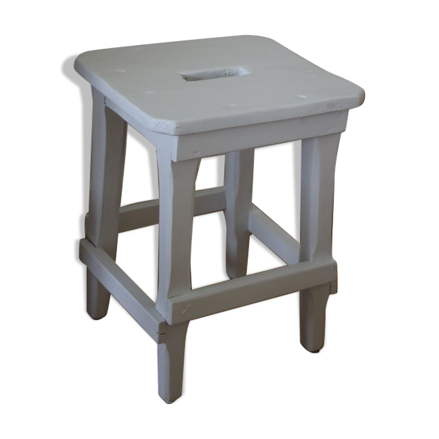 Handcrafted white oak stool