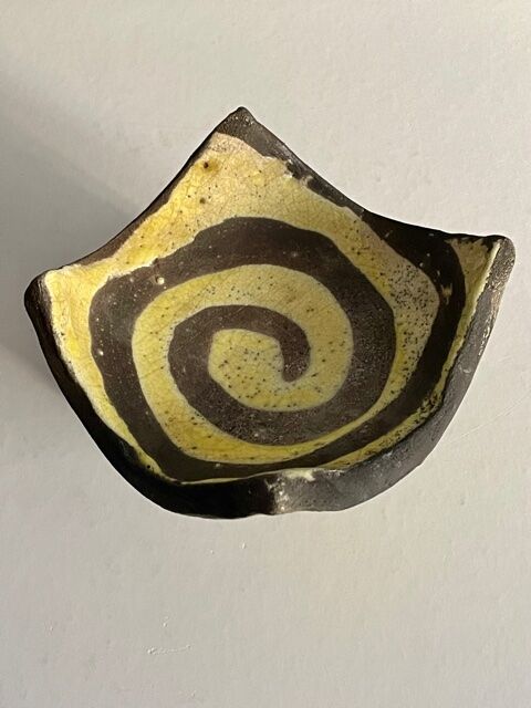 Ashtray in raku, circa 1990/2000