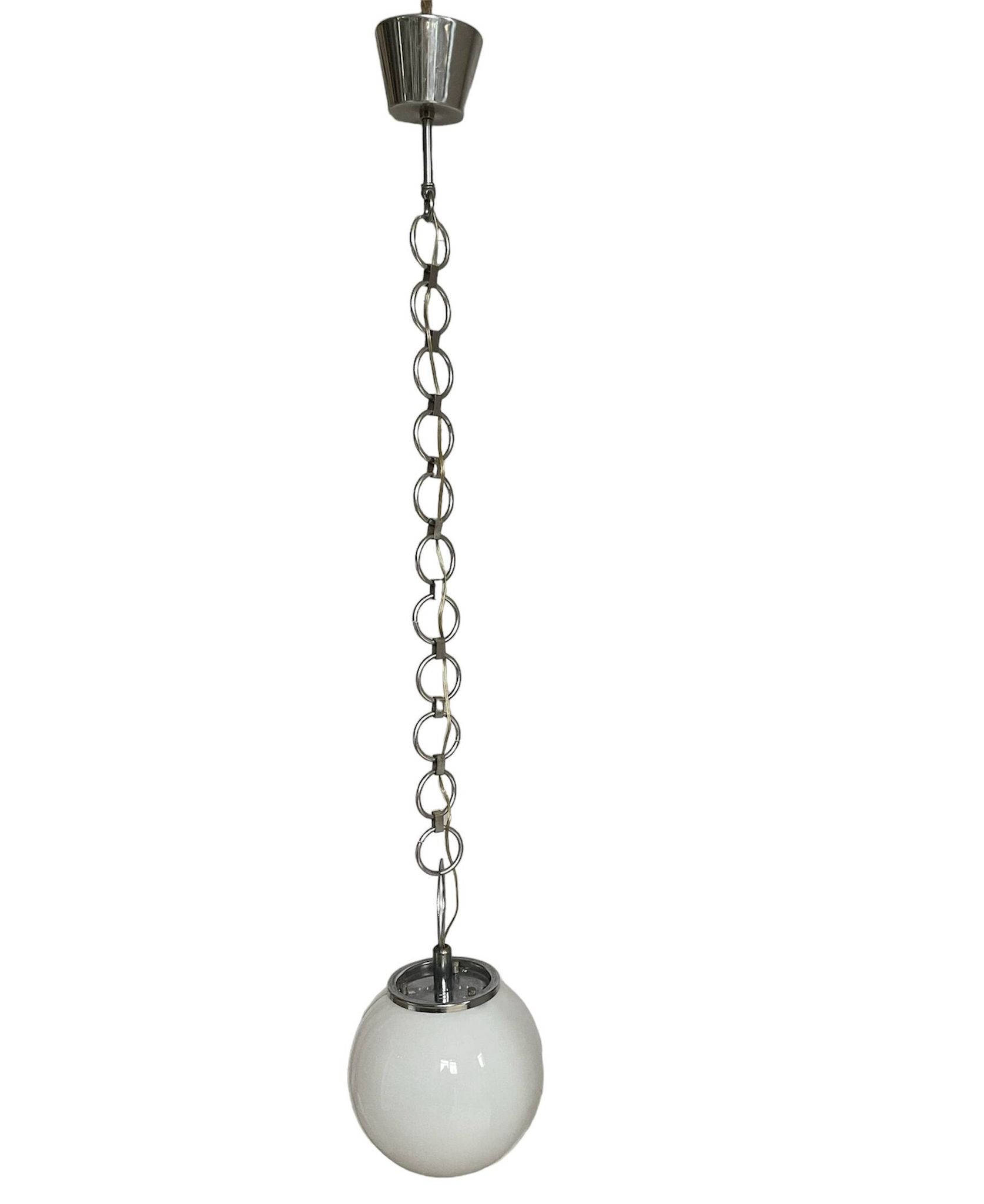 Targetti Sankey vintage opaline pendant light