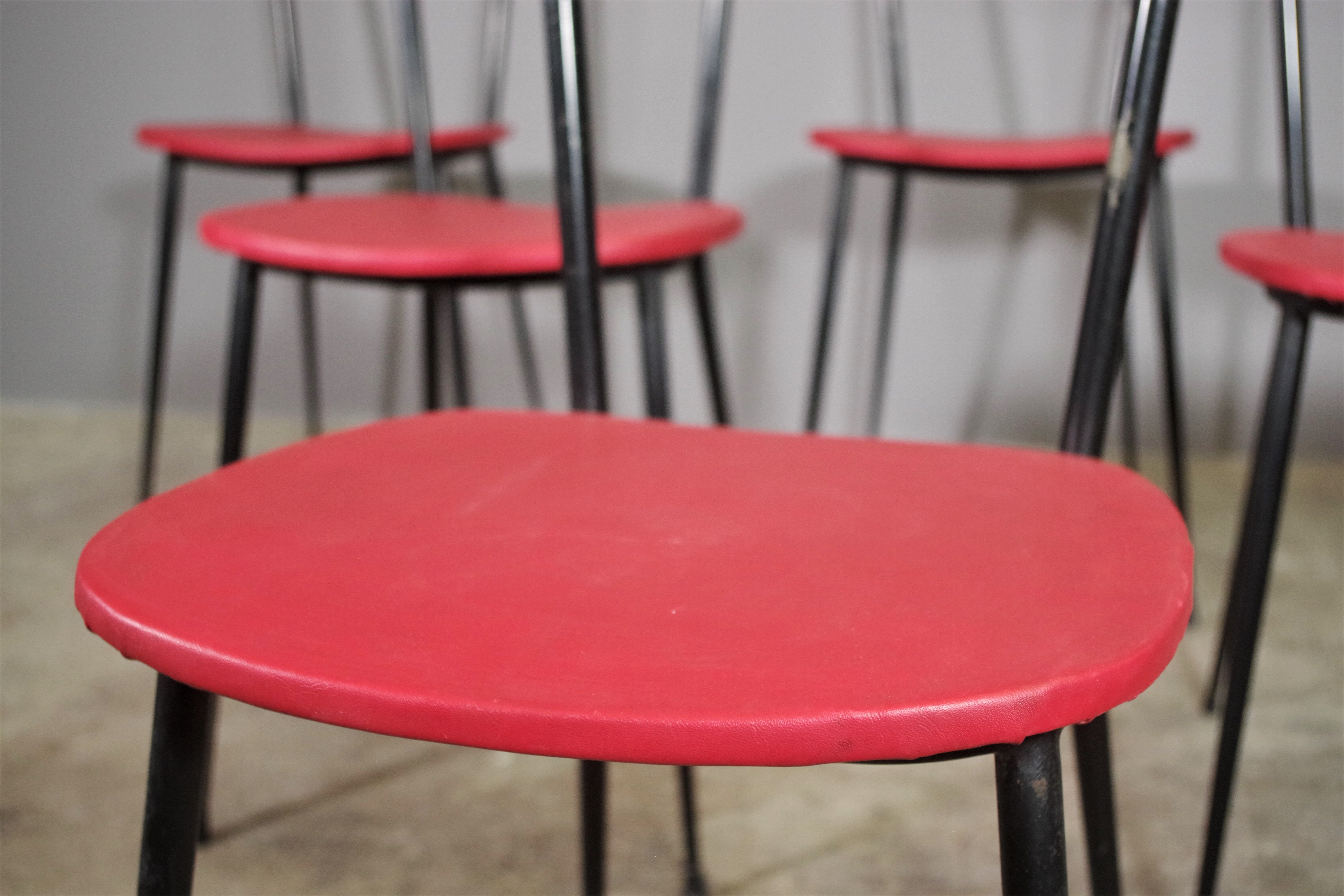 Set of 6 chairs, 1950s