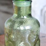 Green bottle made of old glass